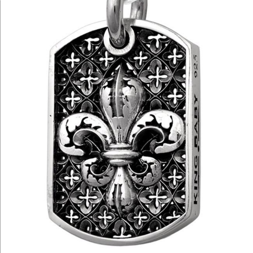 King Baby “Fleur De Lis” Dog Tag